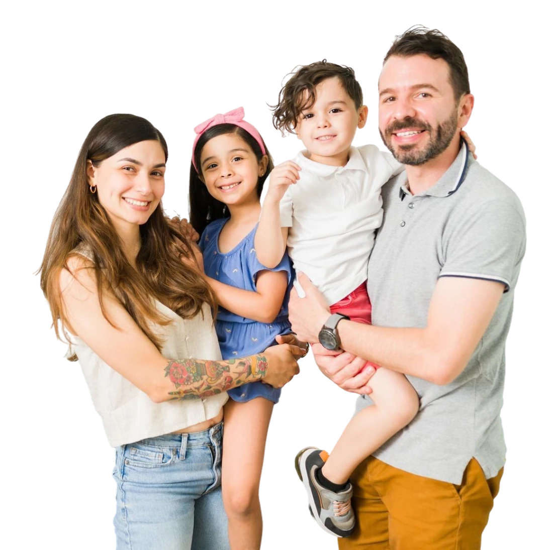 Family together, photograph from Seguros por Internet